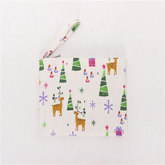2017 portable cotton canvas bag cloth small cosmetic bag purse / fruit and animal Fawn