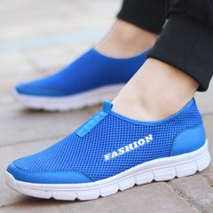 Net shoes men`s net shoes breathable shoes men`s casual shoes cloth shoes men`s summer shoes 2017 new style W1011 light blue