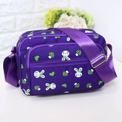 Bag 2017 new fashionable young ladies small square bag slanted shoulder bag mother bag waterproof mobile phone small bag light purple purple rabbit