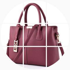 2017 new handbag tote bag bag mom Simple Shoulder Bag Messenger Bag Lady all-match Xiekua package hot pink