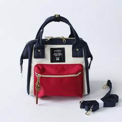 Anello oblique satchel mummy bag handbag with one shoulder small square bag 2017 mini women`s bag red, white and blue