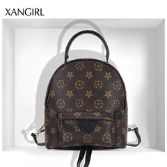 XANGIRL Sarah Mini Backpack 2017 new female fashion portable backpack bag dual-purpose bag Brown + flower color