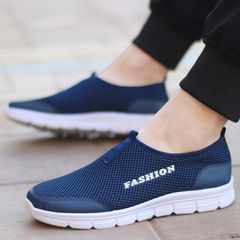 Net shoes men`s net shoes breathable shoes men`s casual shoes cloth shoes men`s summer shoes 2017 new style W1001 navy blue