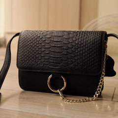 The first layer of leather bag ring chain bag princess high round with Faye crocodile leather female bag Crossbody