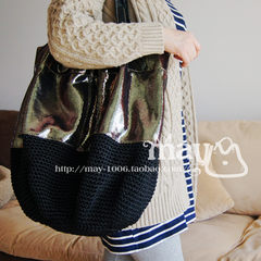 The new mail bag leather bag leather hand pumping with fish and pearl fashion shoulder diagonal bag