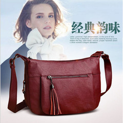 2017 new winter old female bag shoulder bag leather satchel mother lady bulk bag