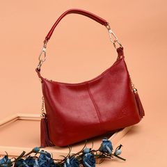 2017 new handbag leather 50 year old middle-aged mother package simple single shoulder bag lady handbag Crossbody Bag