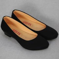 Cloth shoes, women's heel, heel heel, work shoes, high heels, work shoes, frock, black cloth shoes, single shoes