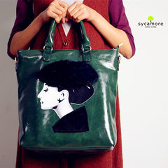 Who is the exclusive vertical ink single shoulder bag tote bag a big bag and retro printing bags