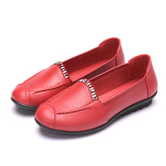 Spring shoes shoes shoes shoes middle-aged mother slip comfort mother casual shoes shoes shoes A01 red