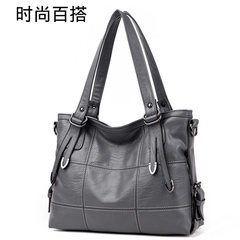 The middle-aged mother shoulder soft all-match simple leisure bag 2017 summer new retro diagonal bags