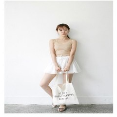 2016韩国爆款女包纯色简洁字母帆布袋手提包单肩包休闲包女包布包 白色（拉链款）