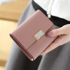 2017 new female wallet short Korea students simple fashion seventy percent off female buckle all-match zero wallet