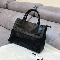 2017 new fashion handbags leather leather shoulder bag hand bag and the wind all-match Han diamond