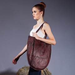 Retro style personality leather women's shoulder bag handbag bulk casual handbag