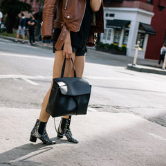 [Ellery] 2017 new lady bag minimalist Leather Shoulder Bag Tote Handbag cross