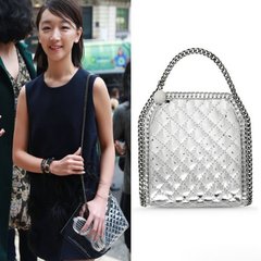New handbag Dongyu Zhou star with a Stella chain diagonal lattice chain shoulder from big package