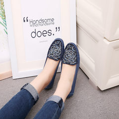 Hot 2016 spring and autumn, leather, diamond, single shoes, round head, shallow mouth, soft bottom, mother shoes, flat bottomed, anti slip peas, leisure