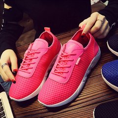 2017, summer new lovers sports shoes, spring ventilation, tennis shoes, men tide increase Pink 1205 women