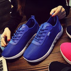 2017, summer new lovers sports shoes, spring ventilation, tennis shoes, men tide increase Blue 6018 male