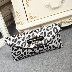 2017 summer new style handbag with women`s handbag multi-functional folding handbag with single shoulder slanting multi-purpose handbag with leopard silver (long back strap)