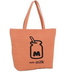 2015 new handbag Mianma cloth Hello Korean Milk canvas bag shoulder hand bag casual Light orange