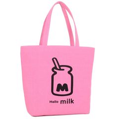 2015 new handbag Mianma cloth Hello Korean Milk canvas bag shoulder hand bag casual hot pink