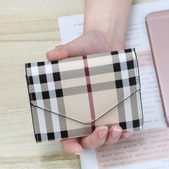 Mini Wallet female short version of the small fresh and lovely personality of students in Japan and South Korea all-match ultra-thin zipper buckle folding Red