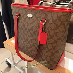 The United States purchasing Shanghai spot Coach F34603 58282 canvas 57789 leather shoulder bags F34603 orange PVC