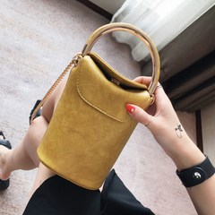 Shipping all-match 2017 new small solid western style simple European style shoulder bag messenger bag bag Bucket Bag Color change