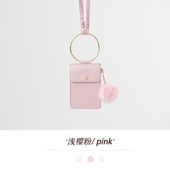 In the fall of 2017 landscape new handbag leather ring mobile phone packages Mini cute single shoulder bag Light cherry powder - presale 8.14