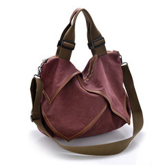 New handbag Europe retro casual canvas bags handbag Xiekua package bag bag fashion trend [M] bean products
