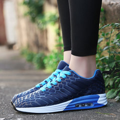 Sports shoes men`s summer 2017 new pair of tennis shoes leisure shoes breathable running shoes men`s camouflage color fashionable shoes men`s blue (air cushion version) K68 mesh cloth version