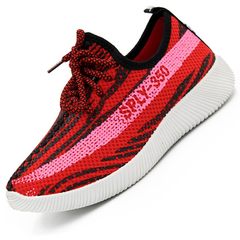 Men`s spring fashion shoes 2017 new sports shoes a popular Korean version of personality with 100 pieces of breathable mesh upper shoes rose red female style rose red