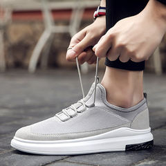 In the spring of 2017 the new trend of Korean men's shoes casual shoes shoes all-match male students mesh shoes T08 gray