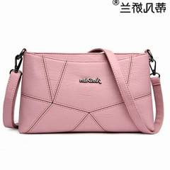 Female Fashion Handbag Satchel Bag New large capacity 2017 middle-aged lady mother all-match bag bag Pink (complimentary shoulder strap + long shoulder strap)
