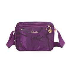 2017 new Oxford cloth bags handbag shoulder diagonal nylon Crossbody Bag waterproof outdoor light mother Purple camouflage