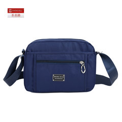 Outdoor leisure sports tourism package bag satchel waterproof nylon canvas bag Oxford Cloth Shoulder diagonal cross bag Old blue