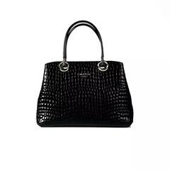 This new authentic leather handbag shoulder female satchel fashionista F150639151 shipping Black tuba 320*155*370