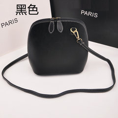 [a] new handbag, wind Korean small shell bag girl Bag Shoulder Satchel Han Banchao Black upgrade, no refund