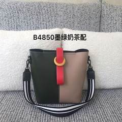 2017 Mengfei handbags litzi color fashion shoulder Xiekua package bulk mummy bag B4850 B4850 green tea