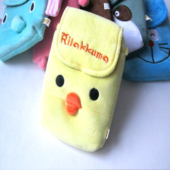 Cute single shoulder oblique cross, small zero wallet, mobile phone ID bag, notes, camera bag, cartoon plush, hand mail Small yellow chicken