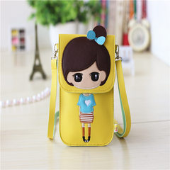 Mini Shoulder Bag, small change bag, mobile phone bag, sail fabric, sweet and lovely girl, young children, Princess Little beauty yellow