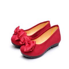 Spring and autumn season, new old Beijing cloth shoes, fashionable dress, flat heel, soft bottom drive, mother's shoes, low work, shoes, single shoes 308 red dates red Shanxi