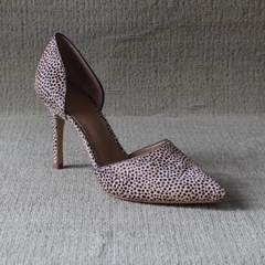 0J2 retro ladies shoes high-heeled shoes beautiful delicate feet to make shoes shoes colored 36-40 38 yards US7.5 Leopard Print