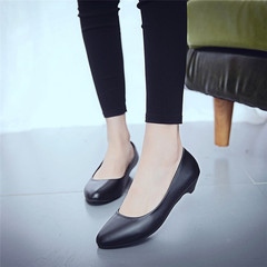 A new spring and summer all-match shoes female occupation black and white work fixture with MS. Pi Xiezi in high heels Black 2.5cm