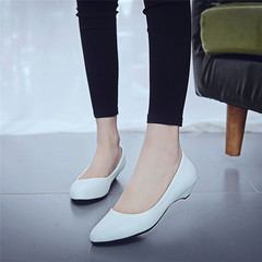 A new spring and summer all-match shoes female occupation black and white work fixture with MS. Pi Xiezi in high heels White 2.5cm