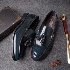 Business sets foot on British style European version set foot wide leather dress shoes set foot a bright leather tassels