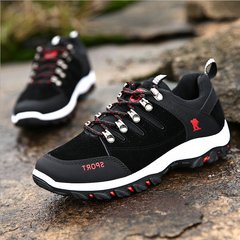 Spring and summer hiking shoes shoes outdoor shoes casual shoes breathable waterproof hiking shoes wear non slip movement 6650-2 black