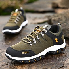 Spring and summer hiking shoes shoes outdoor shoes casual shoes breathable waterproof hiking shoes wear non slip movement 6650-2 army green